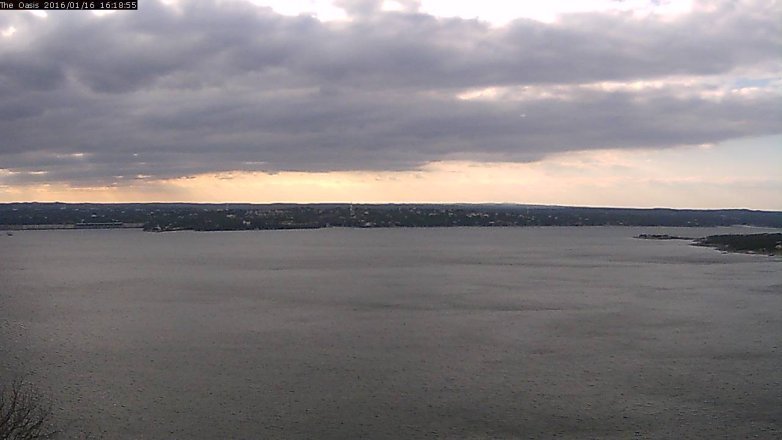 Lake Travis webcam, January 16, 2016 3:25 PM CT