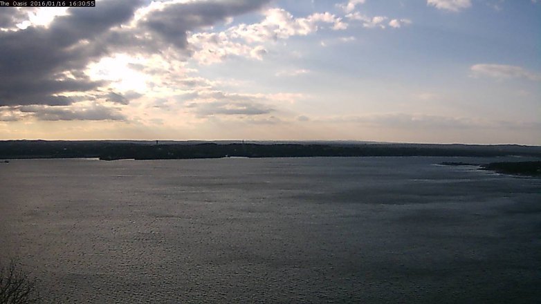 Lake Travis webcam, January 16, 2016 3:35 PM CT