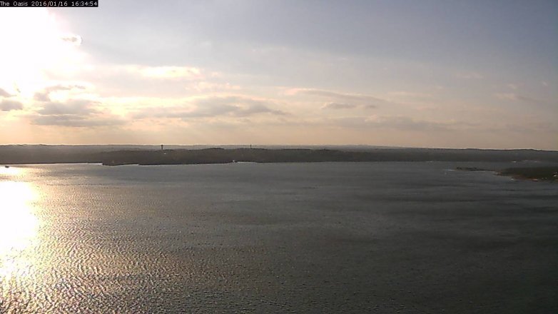 Lake Travis webcam, January 16, 2016 3:40 PM CT