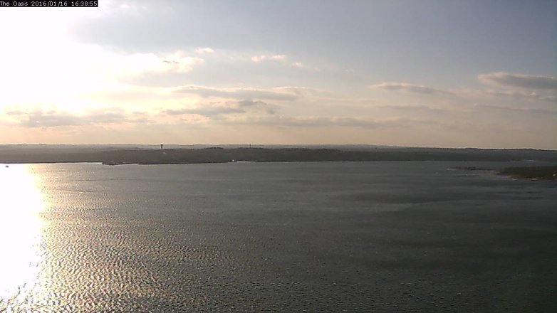 Lake Travis webcam, January 16, 2016 3:45 PM CT