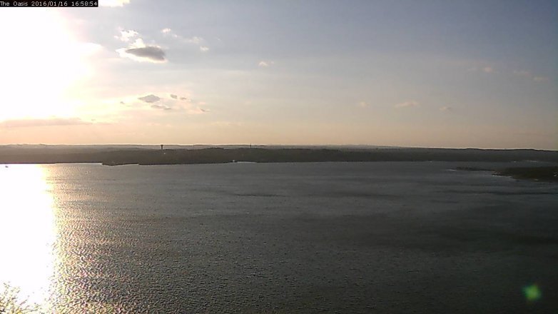Lake Travis webcam, January 16, 2016 4:05 PM CT