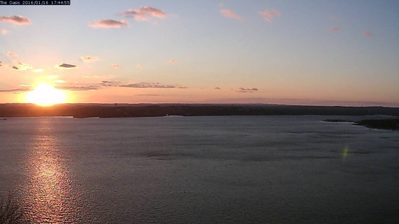 Lake Travis webcam, January 16, 2016 4:50 PM CT