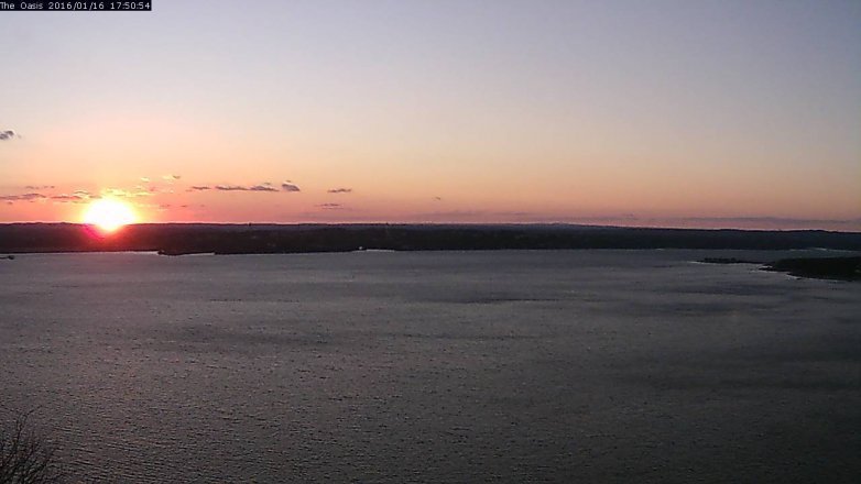 Lake Travis webcam, January 16, 2016 4:55 PM CT