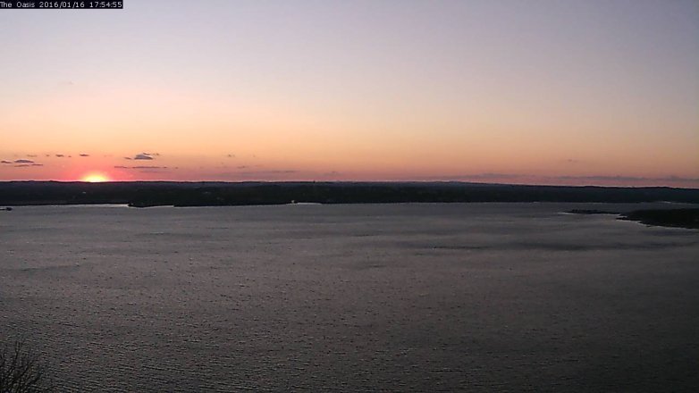 Lake Travis webcam, January 16, 2016 5:00 PM CT