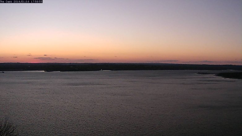 Lake Travis webcam, January 16, 2016 5:05 PM CT