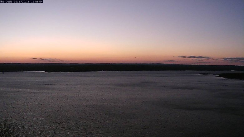 Lake Travis webcam, January 16, 2016 5:15 PM CT