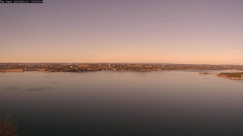 Lake Travis webcam, January 17, 2016 9:00 AM CT