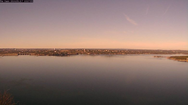 Lake Travis webcam, January 17, 2016 9:15 AM CT