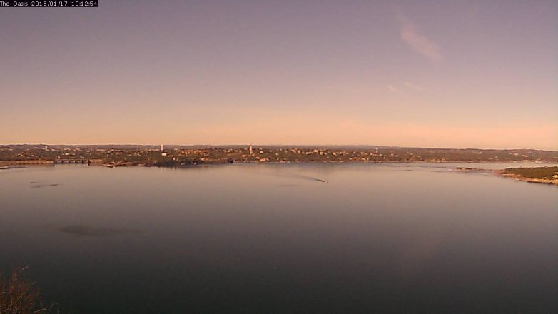 Lake Travis webcam, January 17, 2016 9:20 AM CT
