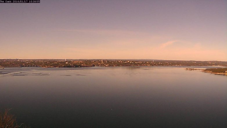 Lake Travis webcam, January 17, 2016 9:45 AM CT