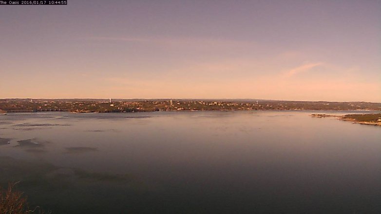 Lake Travis webcam, January 17, 2016 9:50 AM CT