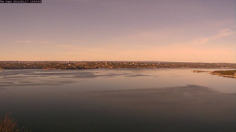 Lake Travis webcam, January 17, 2016 10:00 AM CT