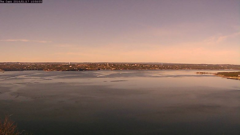 Lake Travis webcam, January 17, 2016 10:05 AM CT