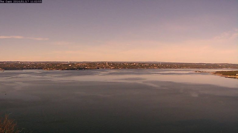 Lake Travis webcam, January 17, 2016 10:10 AM CT