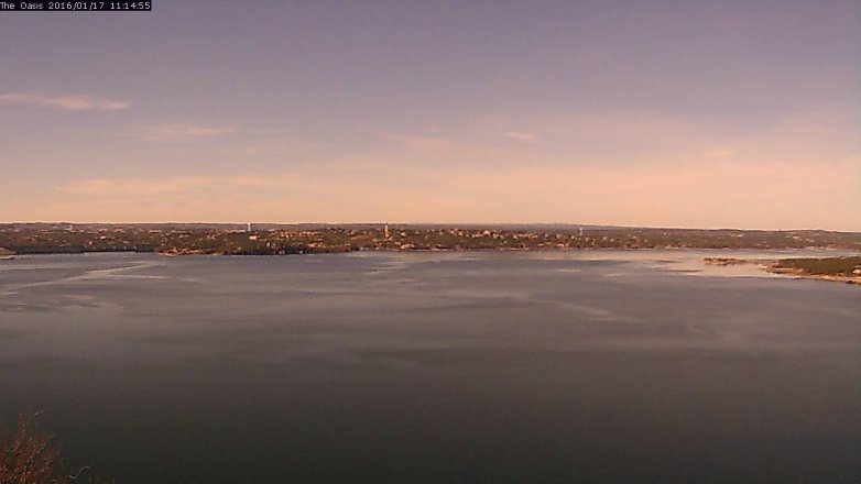 Lake Travis webcam, January 17, 2016 10:20 AM CT