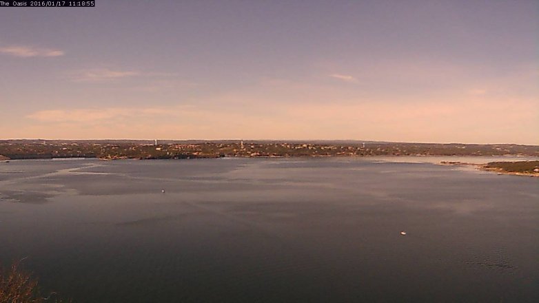 Lake Travis webcam, January 17, 2016 10:25 AM CT
