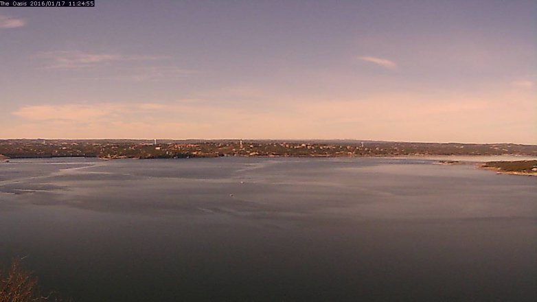 Lake Travis webcam, January 17, 2016 10:30 AM CT