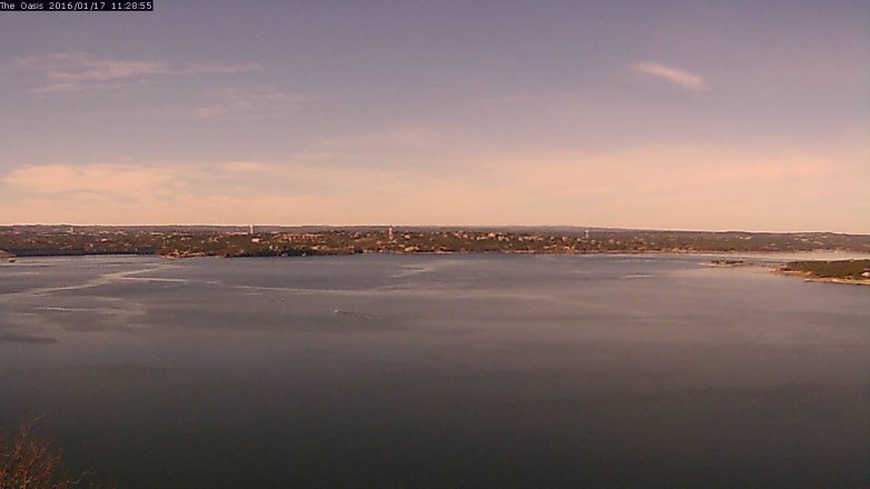 Lake Travis webcam, January 17, 2016 10:35 AM CT