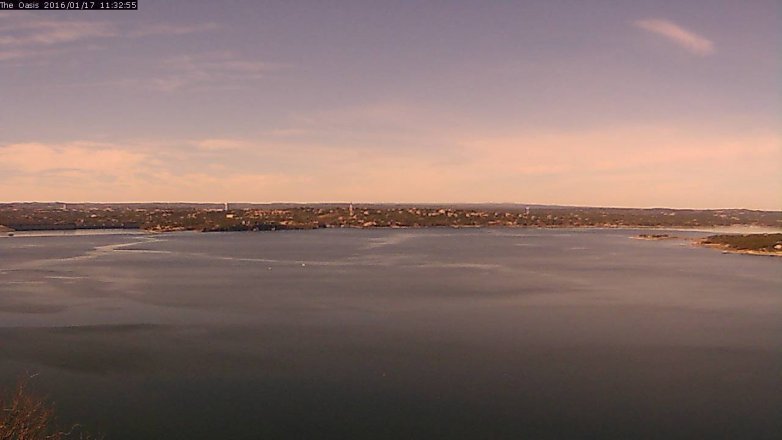 Lake Travis webcam, January 17, 2016 10:40 AM CT