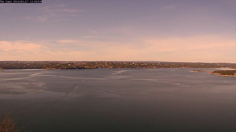 Lake Travis webcam, January 17, 2016 10:45 AM CT