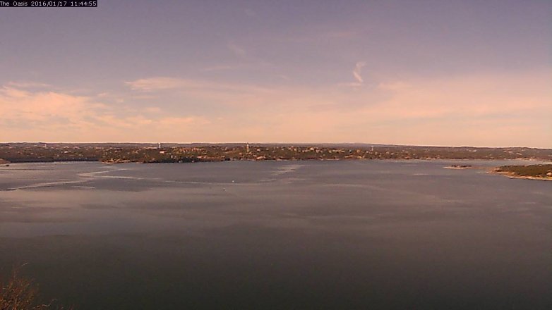 Lake Travis webcam, January 17, 2016 10:50 AM CT