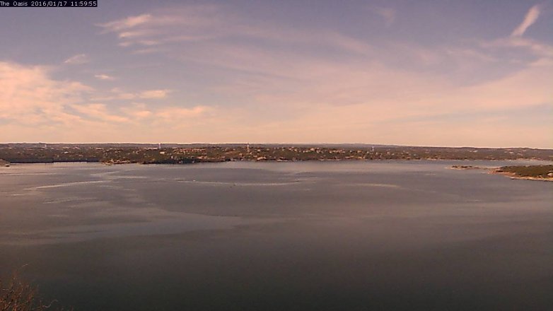 Lake Travis webcam, January 17, 2016 11:10 AM CT