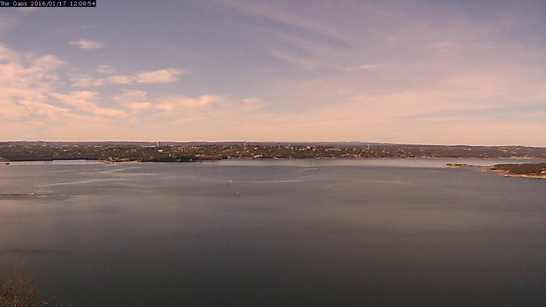 Lake Travis webcam, January 17, 2016 11:15 AM CT