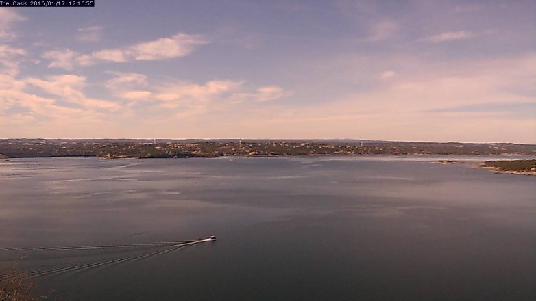 Lake Travis webcam, January 17, 2016 11:25 AM CT