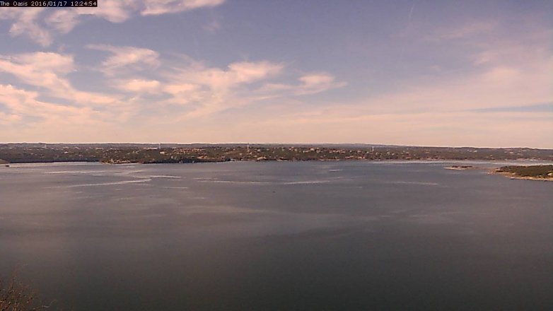 Lake Travis webcam, January 17, 2016 11:30 AM CT