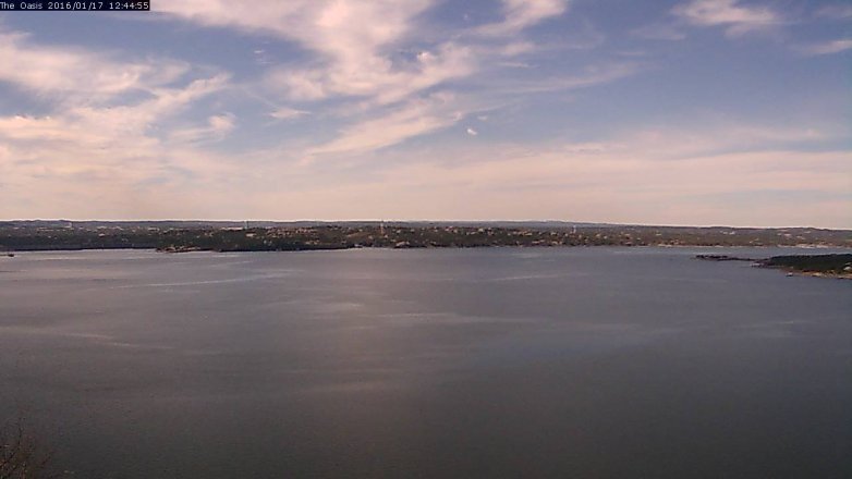 Lake Travis webcam, January 17, 2016 11:50 AM CT