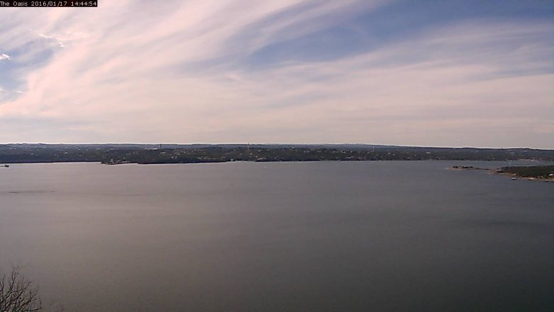 Lake Travis webcam, January 17, 2016 1:50 PM CT