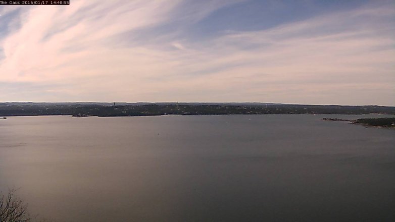 Lake Travis webcam, January 17, 2016 1:55 PM CT