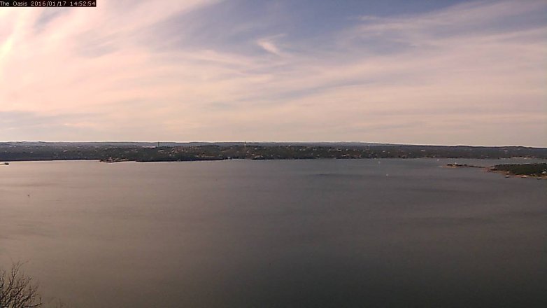 Lake Travis webcam, January 17, 2016 2:00 PM CT