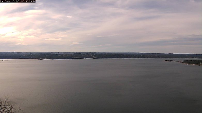 Lake Travis webcam, January 17, 2016 2:30 PM CT