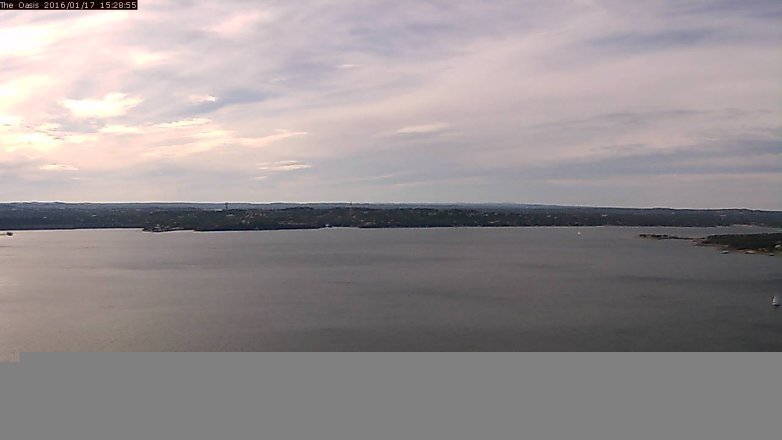 Lake Travis webcam, January 17, 2016 2:35 PM CT