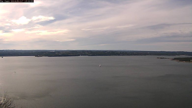 Lake Travis webcam, January 17, 2016 2:40 PM CT