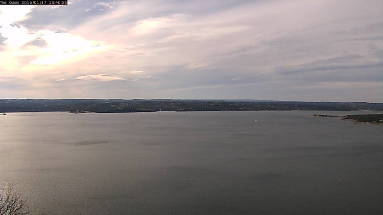 Lake Travis webcam, January 17, 2016 2:45 PM CT