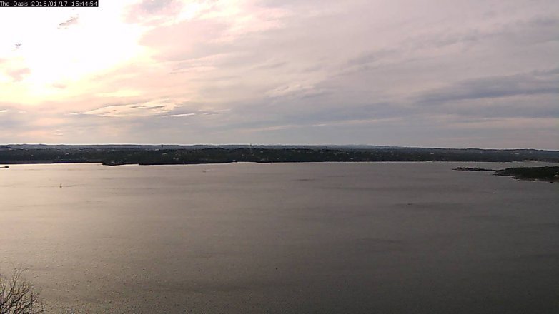 Lake Travis webcam, January 17, 2016 2:50 PM CT