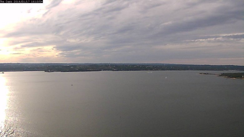 Lake Travis webcam, January 17, 2016 3:15 PM CT