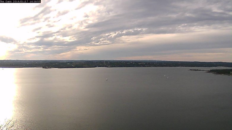 Lake Travis webcam, January 17, 2016 3:45 PM CT