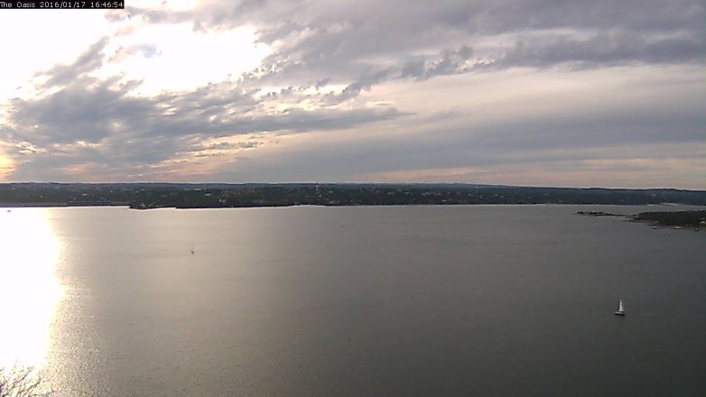 Lake Travis webcam, January 17, 2016 3:50 PM CT