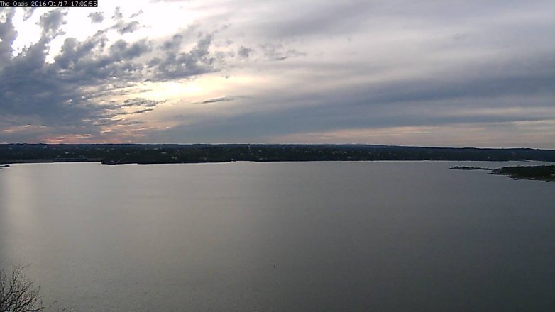 Lake Travis webcam, January 17, 2016 4:10 PM CT