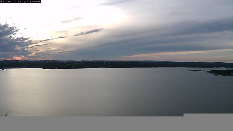 Lake Travis webcam, January 17, 2016 4:20 PM CT