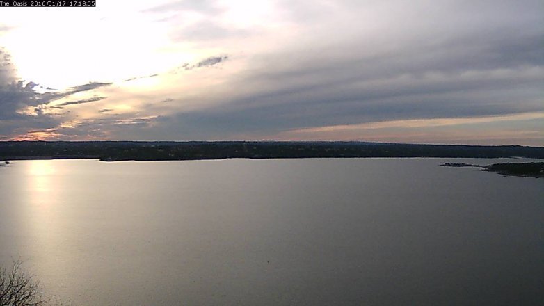 Lake Travis webcam, January 17, 2016 4:25 PM CT
