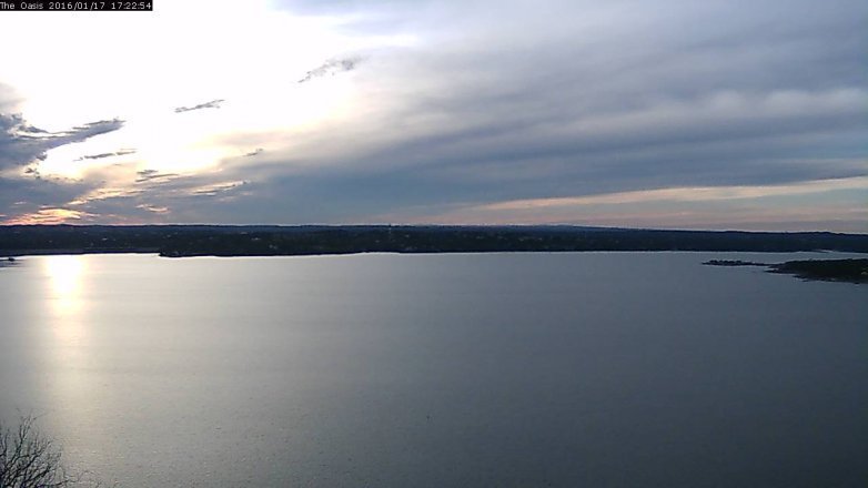 Lake Travis webcam, January 17, 2016 4:30 PM CT