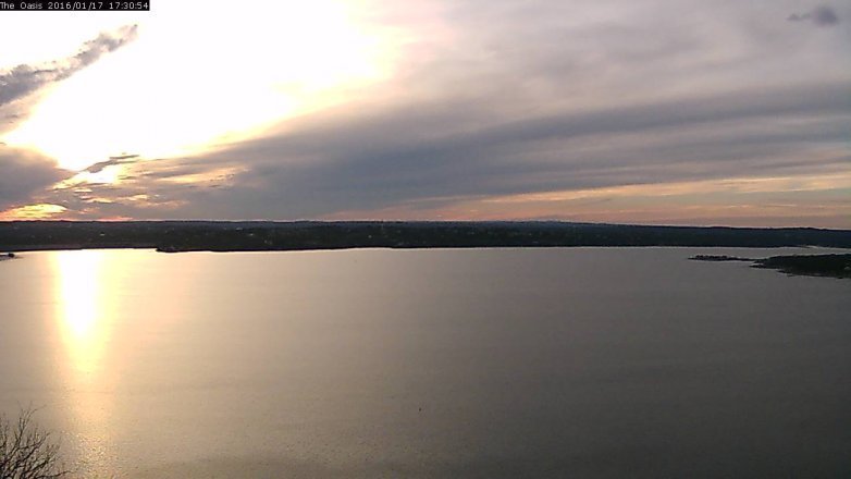 Lake Travis webcam, January 17, 2016 4:40 PM CT
