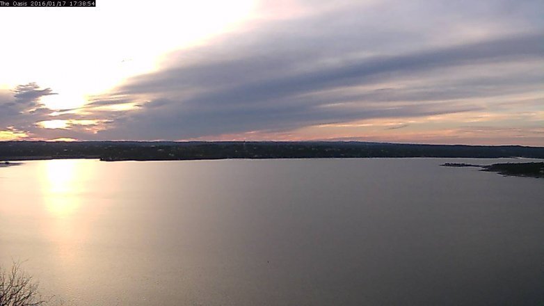 Lake Travis webcam, January 17, 2016 4:45 PM CT