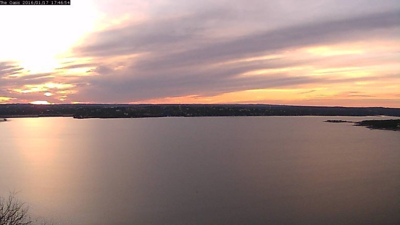 Lake Travis webcam, January 17, 2016 4:50 PM CT