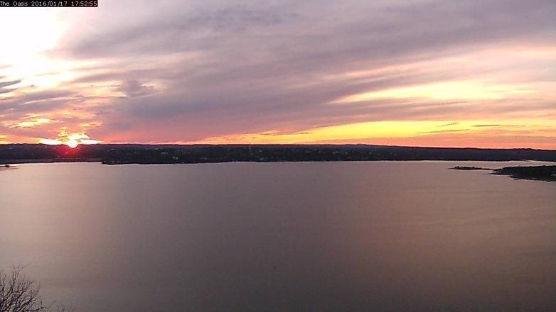 Lake Travis webcam, January 17, 2016 5:00 PM CT