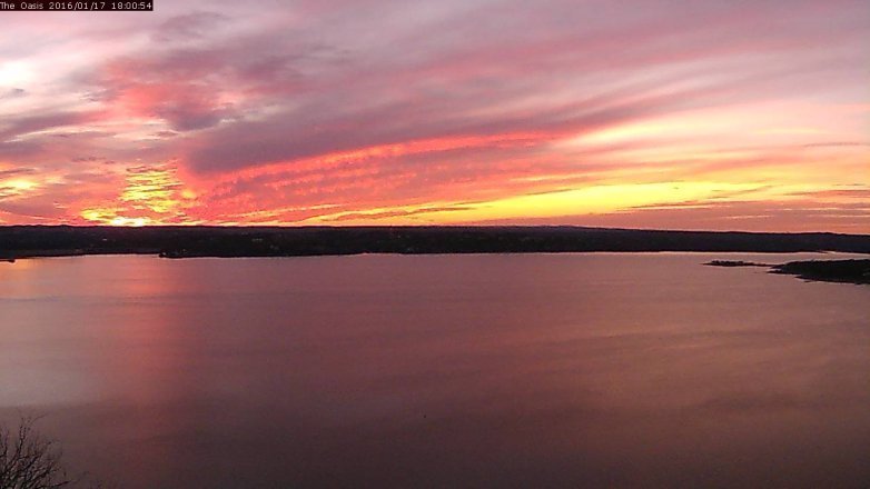 Lake Travis webcam, January 17, 2016 5:05 PM CT